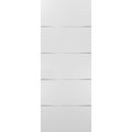 Sartodoors Panel Eco-Veneer White Slab 18x84 Planum 0020  Use as Pocket Sliding Closet  Core Stripes Modern PLANUM20S-BEM-1884
